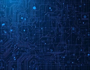 Obraz premium Abstract Blue Circuit Board Technology Design