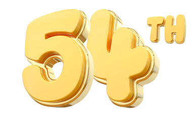 54th Anniversary Gold Number