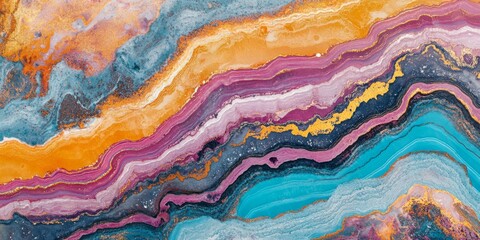 Colorful marble natural texture features unique stripes, lines, and spots. This vibrant striped marble background showcases the beauty of marble texture in a stunning backdrop.