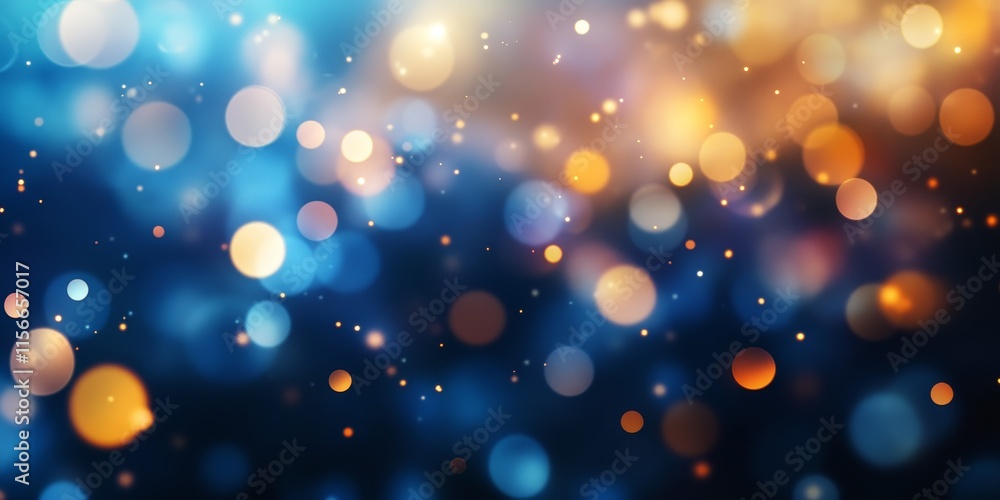 Poster Abstract blur with random light views creates a stunning bokeh background effect. This bokeh background showcases unique patterns and colors that enhance visual interest and creativity.