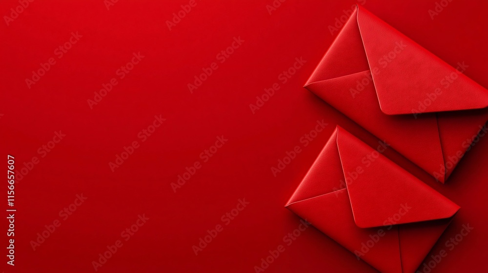 Poster minimalist and elegant 3d of tael envelopes with vibrant background for lunar new year blank text fi