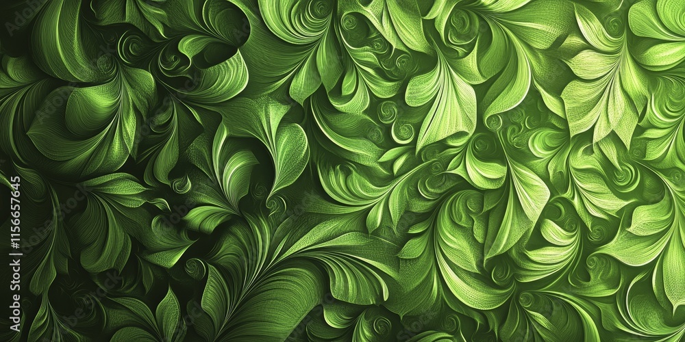 Aufkleber a background featuring a green wallpaper design that is abstract in nature, characterized by its art