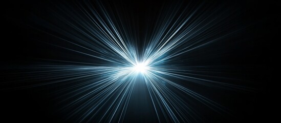 Obraz premium Dynamic Starburst Light Rays on Black Background with Close up view