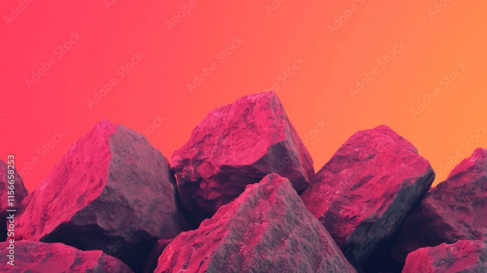 Poster elegant and modern abstract 3d featuring a dynamic arrangement of taels with a soft glow effect and 