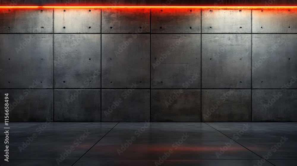 Poster dark and mysterious empty room with concrete walls advanced background high end