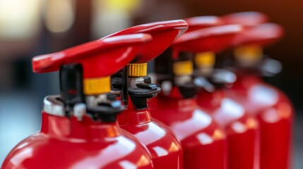 Safety Drills Training with Fire Extinguishers Indoor