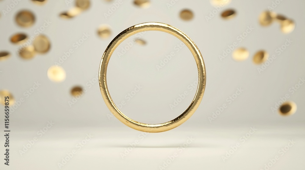 Poster gleaming gold taels arranged in a minimalist festive design with a smooth open text layout this 3d s