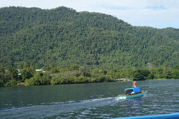 kayaking on the river