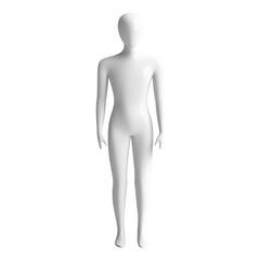 White mannequin isolated transparent background