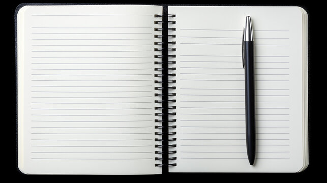 Schreibblock mit Stift, isoliert Generative AI