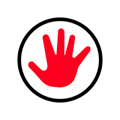 Obraz premium stop hand sign