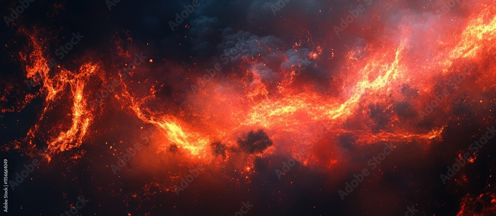 Poster vibrant and dynamic display of fireworks illuminating the night sky with bursts of color and light a
