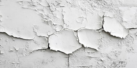 Cracked texture of white paint showcasing a unique surface, ideal for adding depth and character to various artistic projects. Discover the beauty of this white paint texture today.