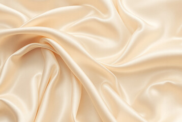 Fototapeta premium Realistic Beige Silk Background : Generative AI 