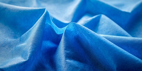 Non woven fabric in a vibrant blue hue, showcasing the versatility of blue tissue. This blue tissue exemplifies high quality non woven fabric suitable for various applications.