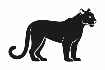 Obraz premium Cheetah silhouette icon vector