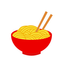 a bowl of noodle with chopstick