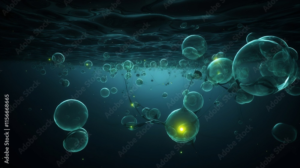 Aufkleber engine visualization showcasing phytoplankton adapting to varying nutrient availability across diffe