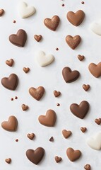 Fototapeta premium Valentines desert Image clean simple background,generation AI