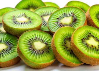 Fototapeta premium Close Up Sliced Kiwi Fruit - Fresh Healthy Food