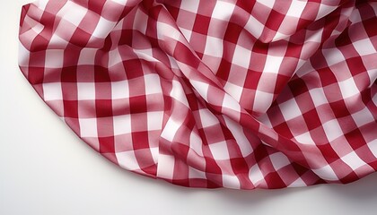 Cloth cotton crumpled tablecloth. 