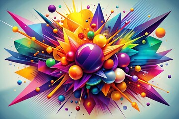 Colorful Abstract Digital Art - Dynamic Design