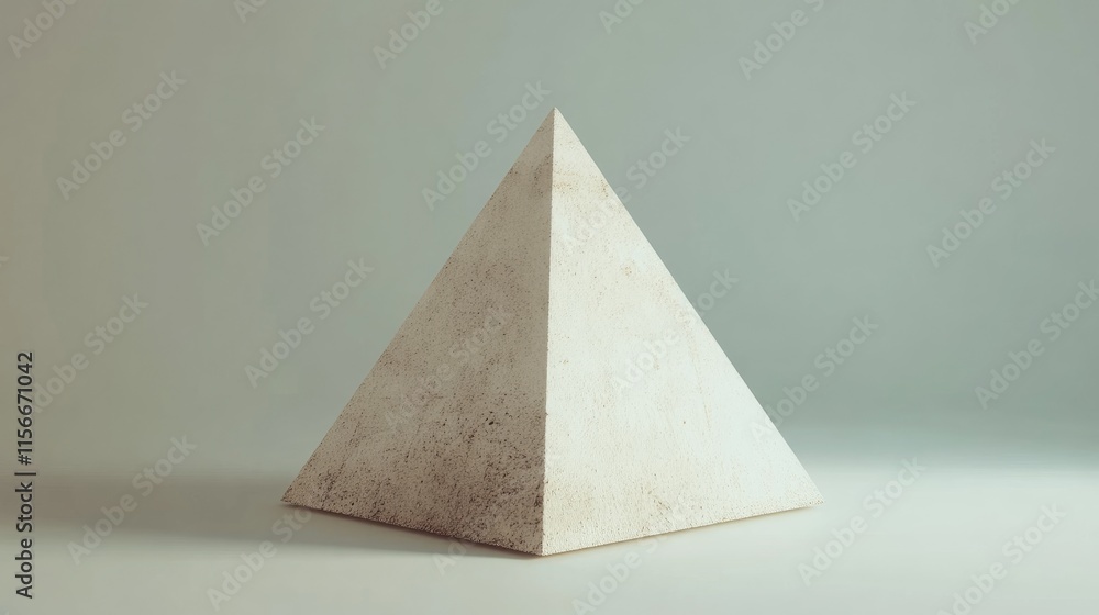 Leinwandbilder Geometric pyramid model on a soft background showcasing design and artistic elements in three-dimensional shapes