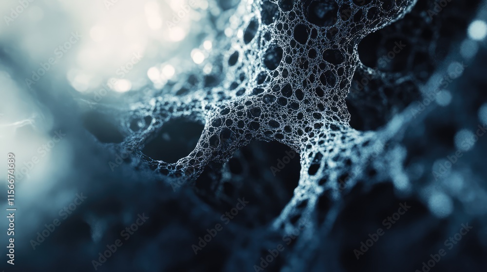 Aufkleber abstract macro image of intricate tree-like structures with a focus on texture and depth using dark 