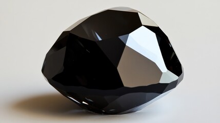 Brilliant Cut Treated Black Diamonds Faceted Gemstone with Glossy Surface and Unique Shape