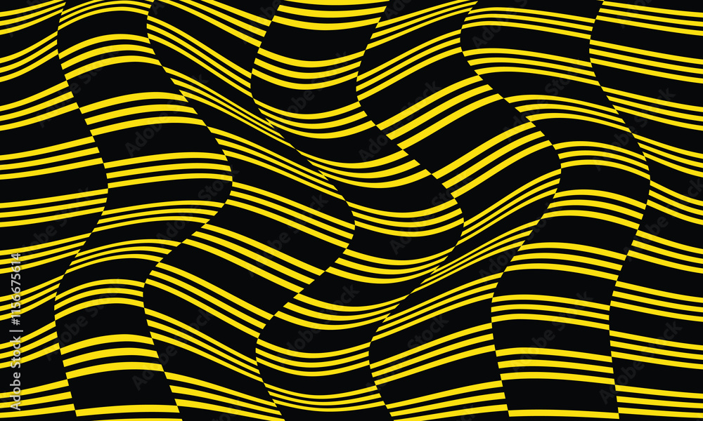 Aufkleber abstract simple yellow diagonal irregular line wave pattern can be used background.