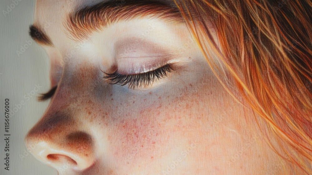 Poster vibrant tri tone colored pencils on a softly blurred background highlighting artistic techniques and
