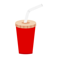 red plastic cup with straw