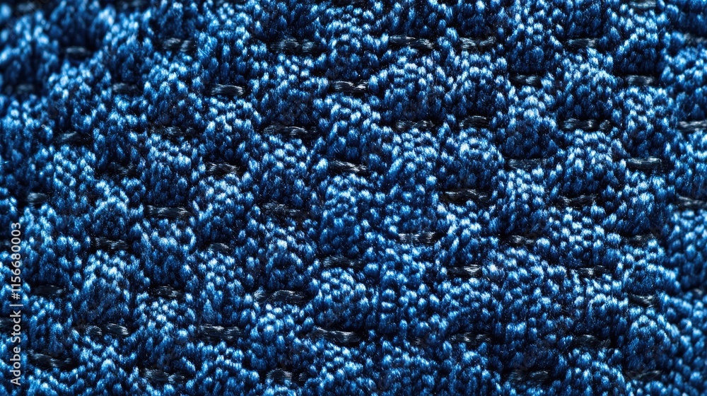 Poster Satin blue texture background pattern with a glossy surface and intricate woven design showcasing four or more weft threads