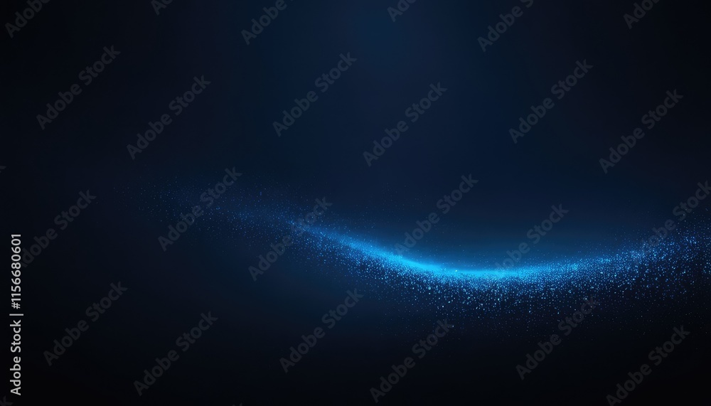 Poster 3d abstract background with flowing particle waves 3