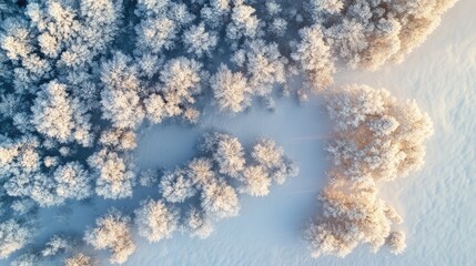 Winter forest landscape with frosted trees and snow-covered terrain in mountains serene Christmas season scenery high quality image