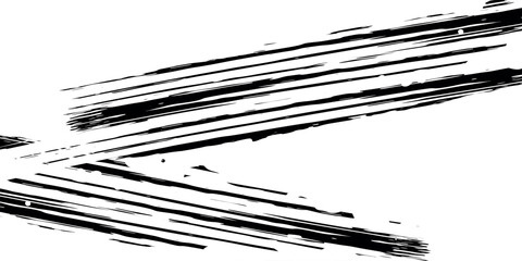 Grunge tire tracks, wheel braking marks. Silhouette of truck, car or motorcycle tread pattern.