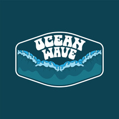 wave design logo vecftor image 