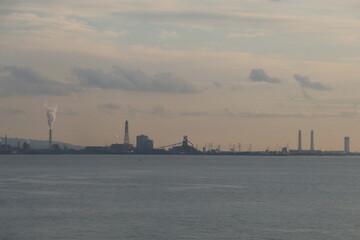 海ほたるPAからの風景。房総半島。