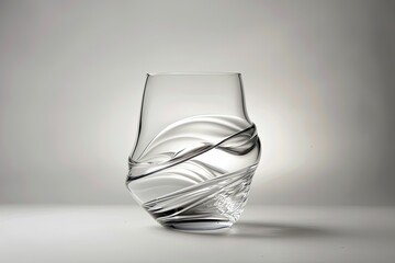 A wine glass with a unique shape, perfect for swirling