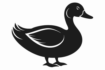 duck silhouette icon vector