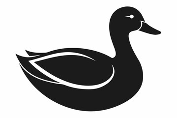 duck silhouette icon vector