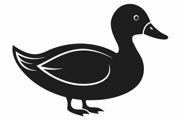 duck silhouette icon vector