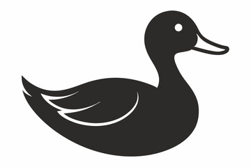 duck silhouette icon vector