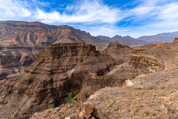 View from Mirador El Guriete (Santa Lucia de Tirajana, Gran Canaria, Spain)