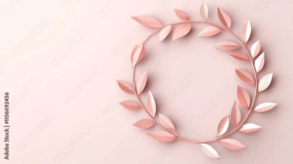 Poster elegant circular taels design with subtle festive tones and editable text placeholder 3d with minima