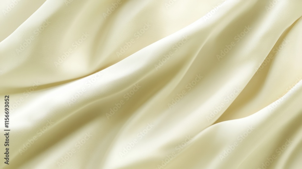 Poster smooth beige fabric with flowing curves and soft texture