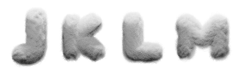 fuzzy alphabet cut out background