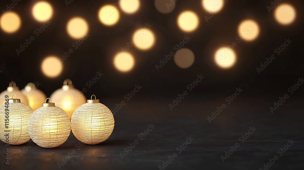 Poster glowing luminous tails in a minimal clean 3d composition with an open festive text layout a contempo