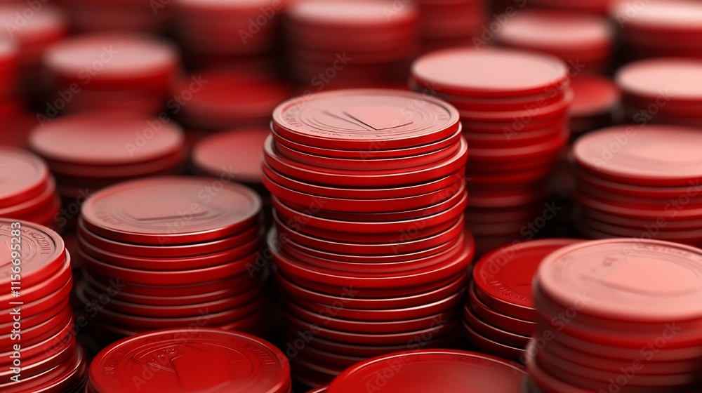 Poster elegant and festive 3d showcasing piles of shiny chinese tael currency with red accents creating a r