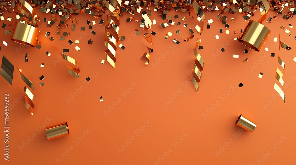 Poster luxurious golden taels or ingots arranged in dynamic captivating shapes against a seamless blank dig